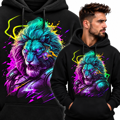 BLUZA Z KAPTUREM ZWIERZĘTA  BAD BAD LION 2